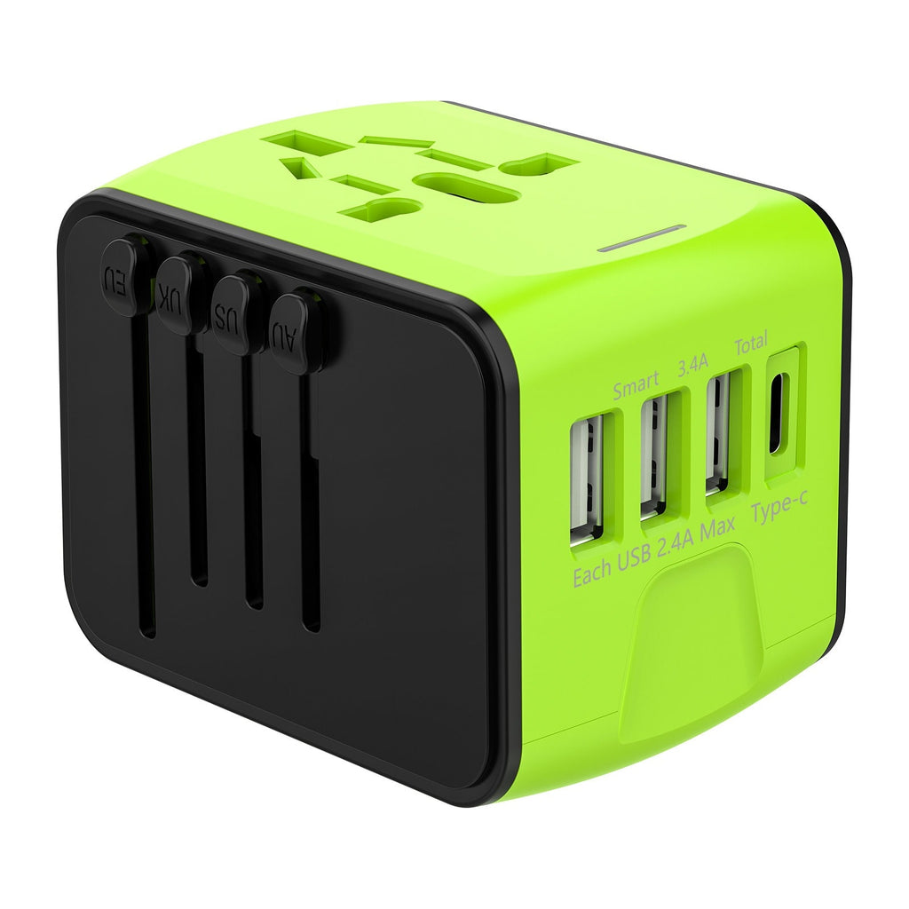 Uniwersalny Adapter Turystyczny z 4 Wtyczkami i Portami Usb-A Usb-C - Image 3