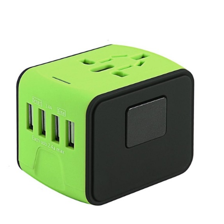 Uniwersalny Adapter Turystyczny z 4 Wtyczkami i Portami Usb-A Usb-C - Image 4
