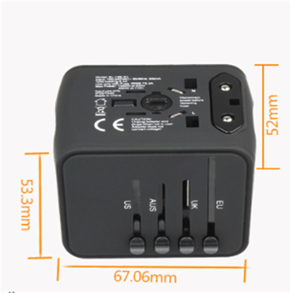 Uniwersalny Adapter Turystyczny z 4 Wtyczkami i Portami Usb-A Usb-C - Image 5
