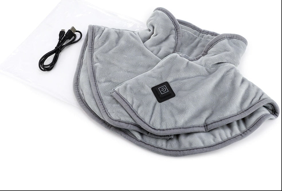 USB Neck Heating Pad with Fleece Collar and Shoulder Coverage for Heat Therapy - Image 7