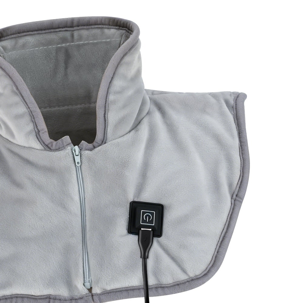 USB Neck Heating Pad with Fleece Collar and Shoulder Coverage for Heat Therapy - Image 9