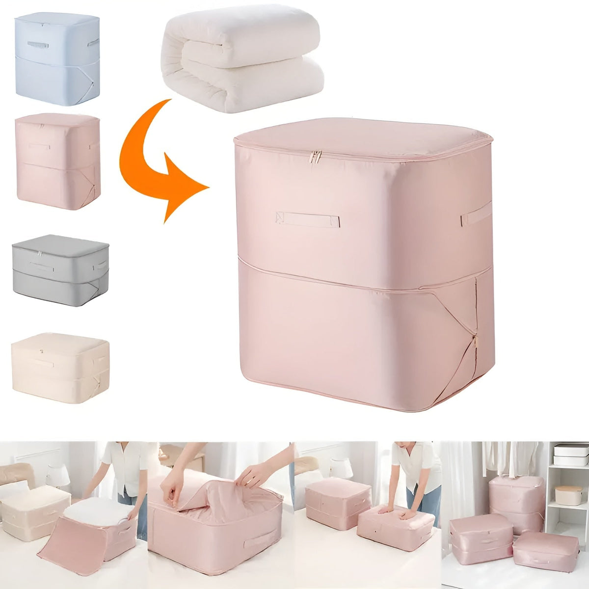 Vacuum Storage Bag with Space Saving Compression for Clothes and Bedding - Image 2