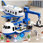 Giocattolo per bambini set aereo da trasporto aereo con veicoli da costruzione