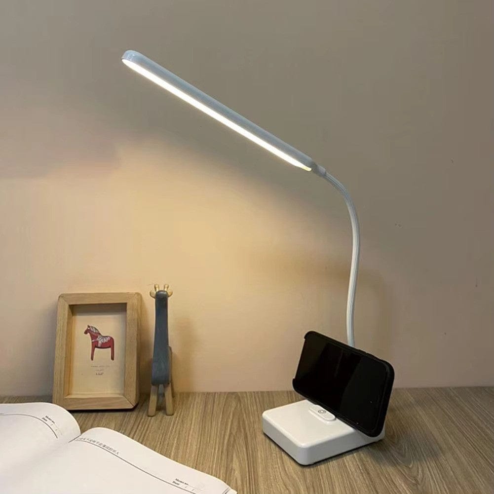 Lampe de bureau LED USB compacte, flexible et économe en énergie, rechargeable