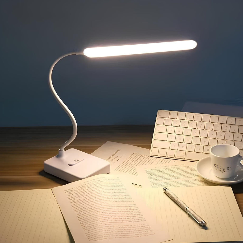 Lampe de bureau LED USB compacte, flexible et économe en énergie, rechargeable