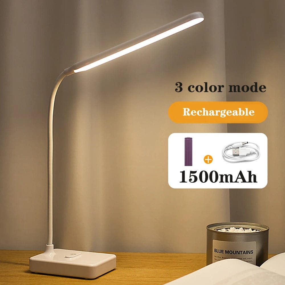 Lampe de bureau LED USB compacte, flexible et économe en énergie, rechargeable