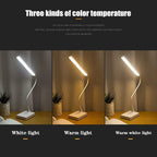 Lampe de bureau LED USB compacte, flexible et économe en énergie, rechargeable