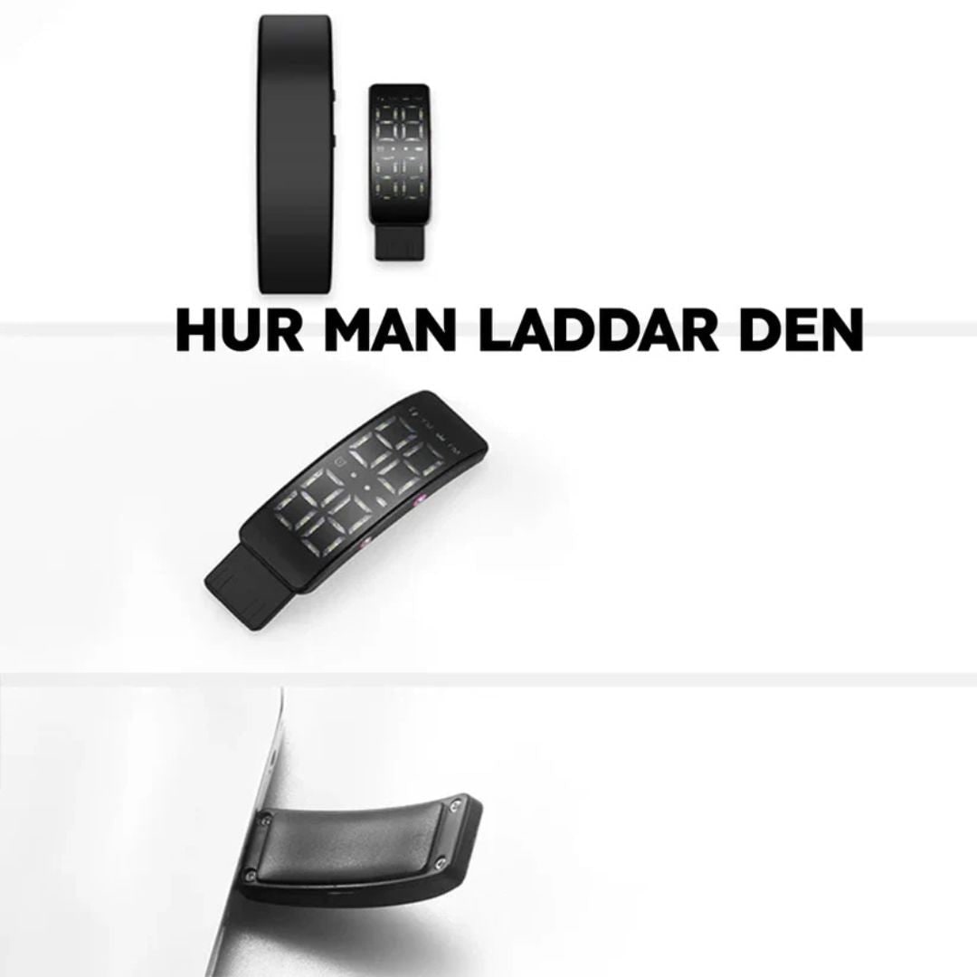 Vibrating Alarm Clock Wristband with Silent LED Display and USB Charging - Image 3