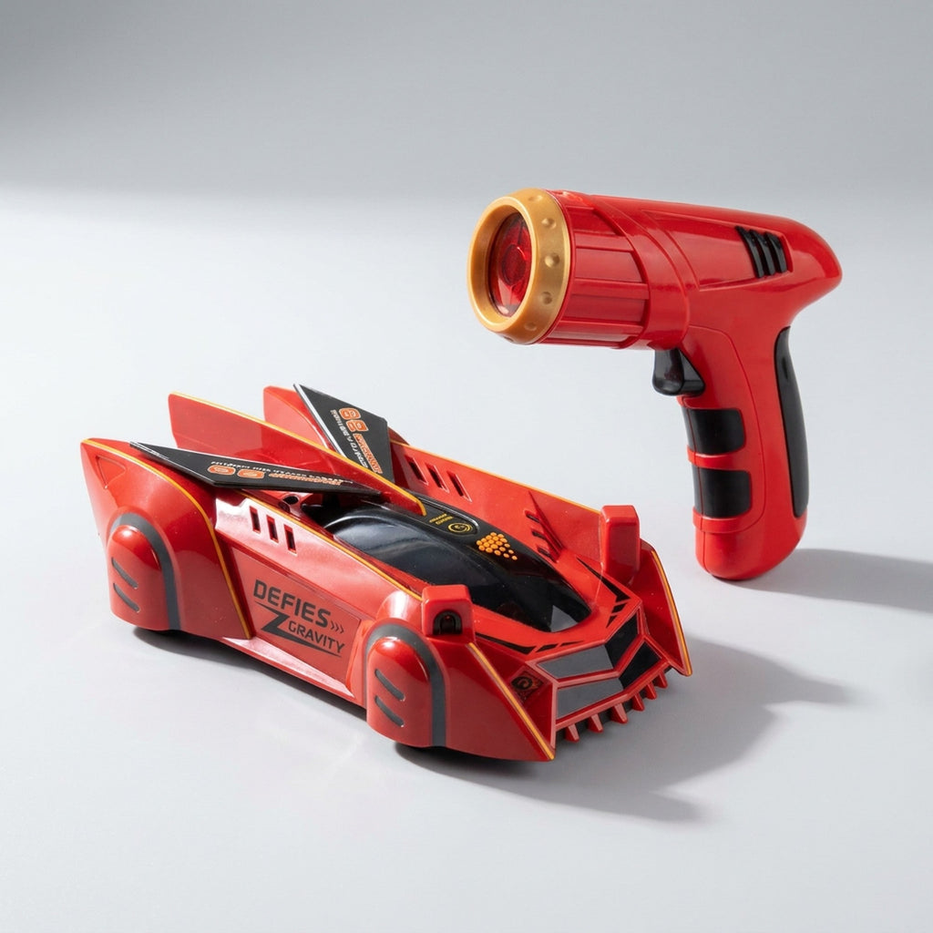 Wall Climbing Rc Car with Laser Pointer Remote Control and USB Rechargeable Suction - Image 1
