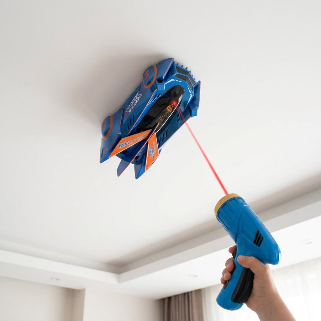 Wall Climbing Rc Car with Laser Pointer Remote Control and USB Rechargeable Suction - Image 5
