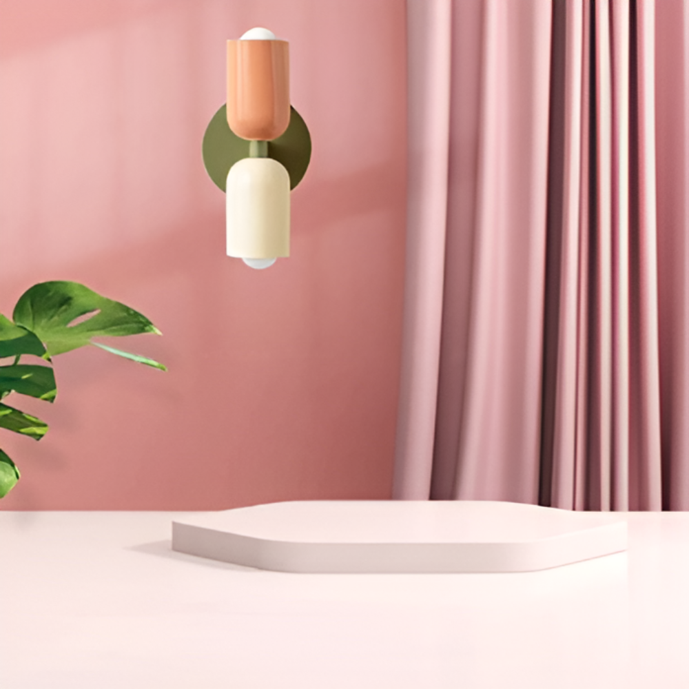 Wall Sconce Lighting with Dual Capsule Shades and Up Down Light - Image 3