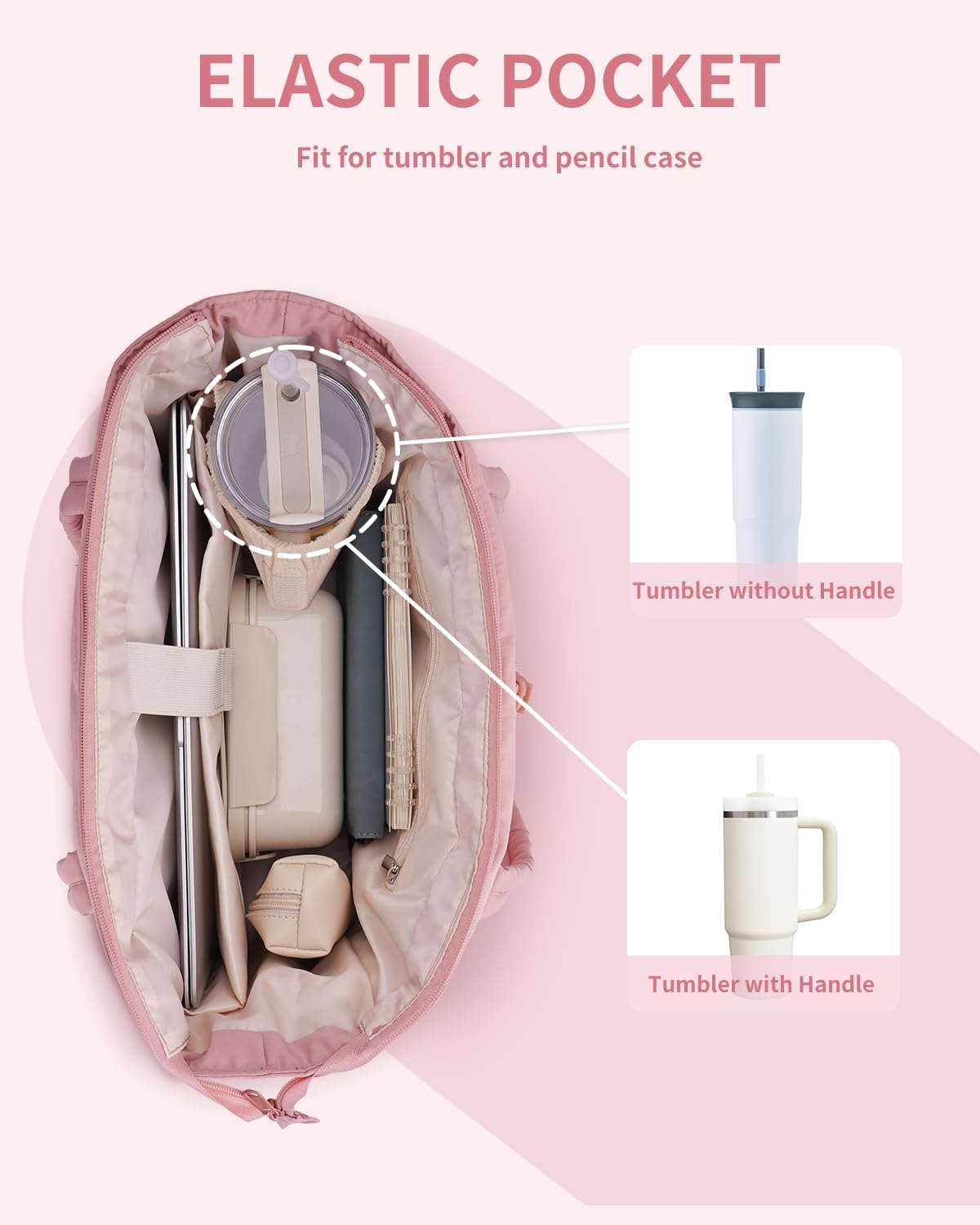 Elegancka tote torba na co dzień z przegrodą na kubek i bezpieczną przegrodą na laptopa