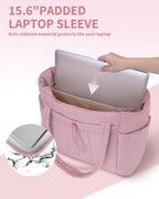 Elegancka tote torba na co dzień z przegrodą na kubek i bezpieczną przegrodą na laptopa