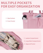 Elegancka tote torba na co dzień z przegrodą na kubek i bezpieczną przegrodą na laptopa