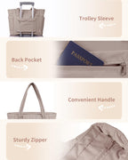 Elegancka tote torba na co dzień z przegrodą na kubek i bezpieczną przegrodą na laptopa