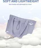 Elegancka tote torba na co dzień z przegrodą na kubek i bezpieczną przegrodą na laptopa