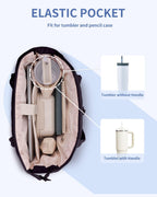 Elegancka tote torba na co dzień z przegrodą na kubek i bezpieczną przegrodą na laptopa