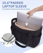 Elegancka tote torba na co dzień z przegrodą na kubek i bezpieczną przegrodą na laptopa