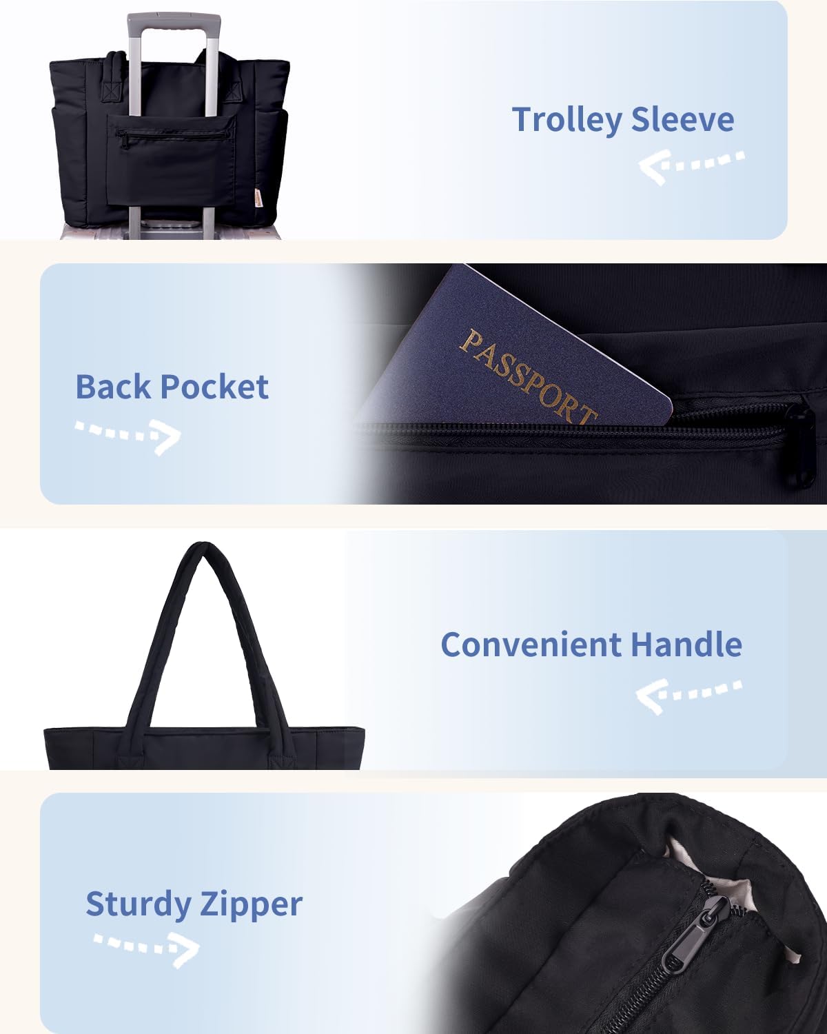 Elegancka tote torba na co dzień z przegrodą na kubek i bezpieczną przegrodą na laptopa