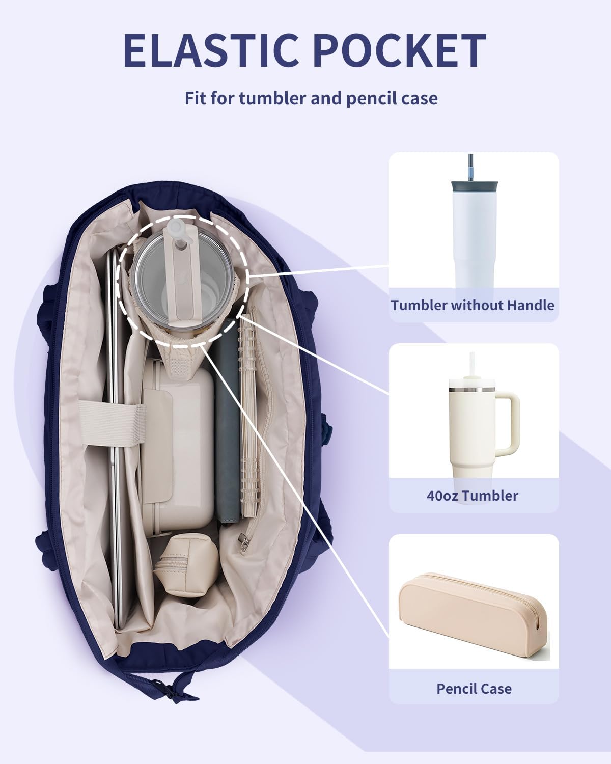 Elegancka tote torba na co dzień z przegrodą na kubek i bezpieczną przegrodą na laptopa