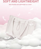 Elegancka tote torba na co dzień z przegrodą na kubek i bezpieczną przegrodą na laptopa