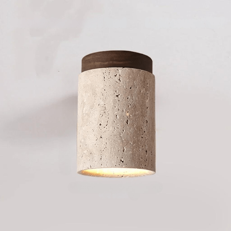Decorative LED Ceiling Lamp for Staircase and Hallway – Natural Travertine Pattern