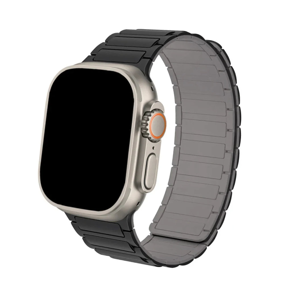 Watch Band with Magnetic Closure and Ribbed Silicone Design - Image 11
