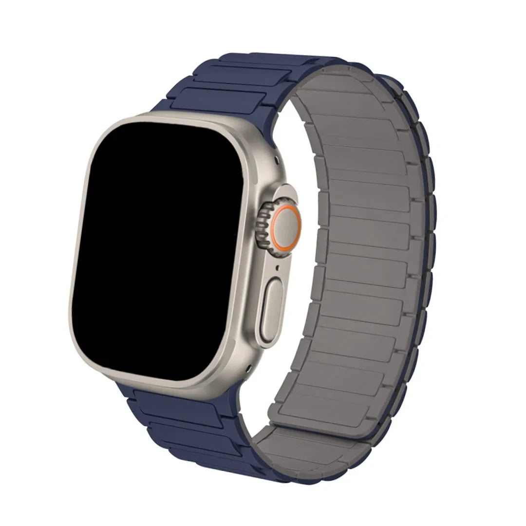 Watch Band with Magnetic Closure and Ribbed Silicone Design - Image 12