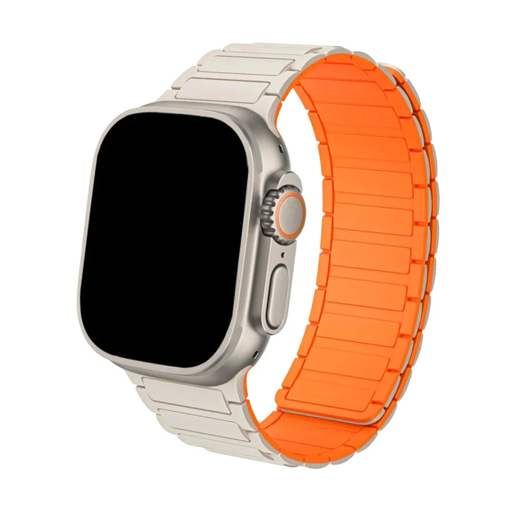 Watch Band with Magnetic Closure and Ribbed Silicone Design - Image 7