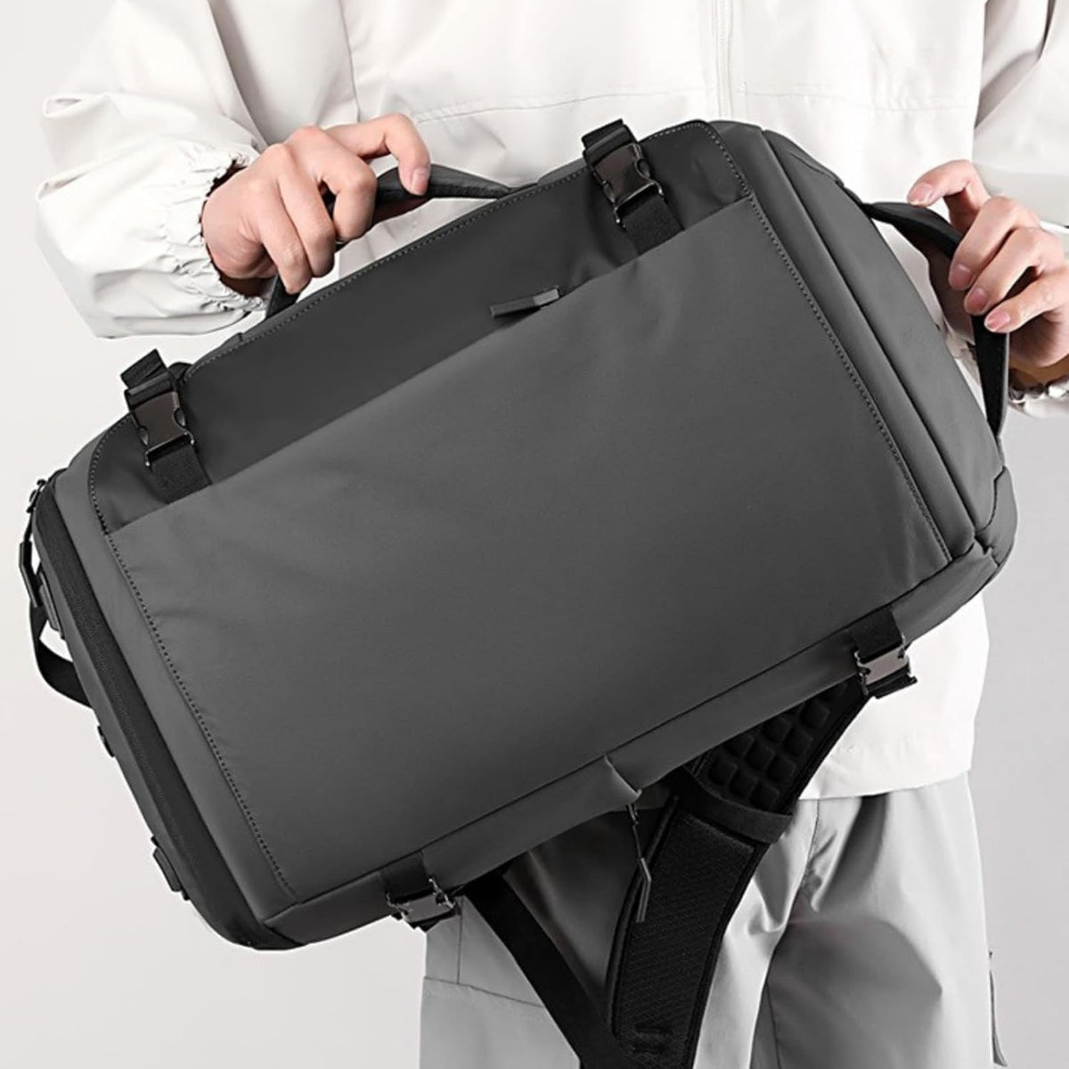 Water-Resistant Travel Laptop Backpack with USB Port and Luggage Strap - Image 11