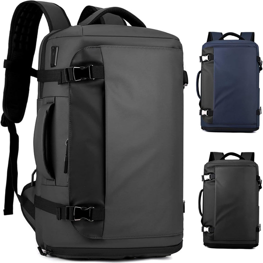 Water-Resistant Travel Laptop Backpack with USB Port and Luggage Strap - Image 6