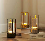 Przenośna kryształowa lampa stołowa o ciepłym blasku