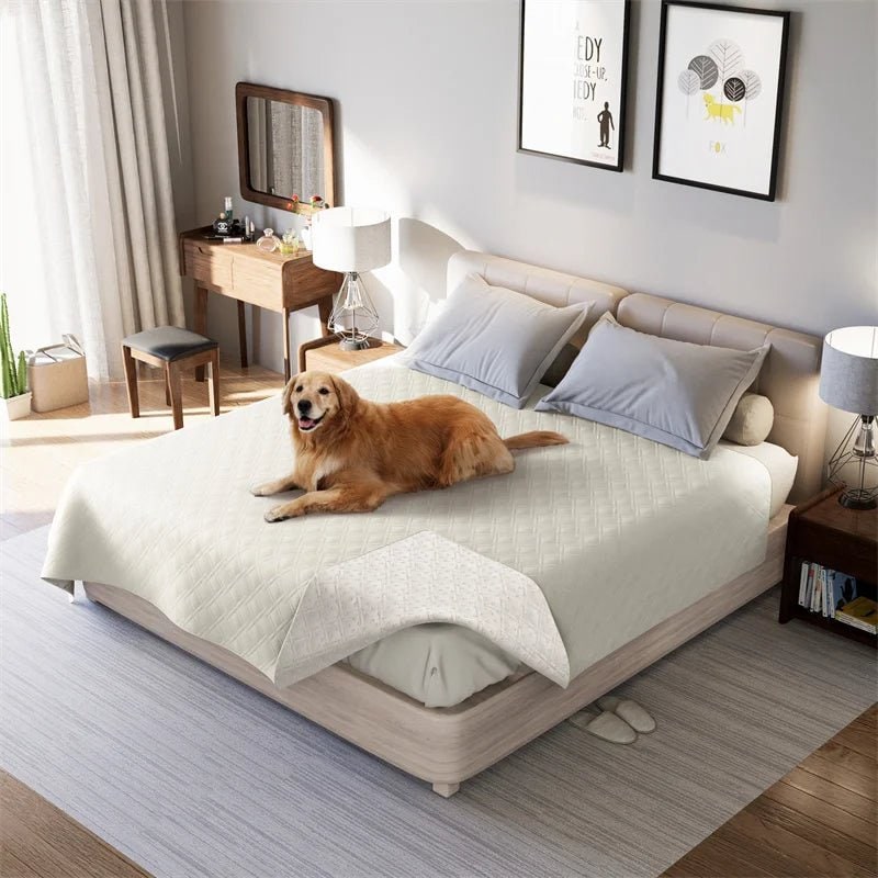 Waterproof Blanket for Bed with Quilted Pet Couch Protector and Non-Slip Backing - Image 2