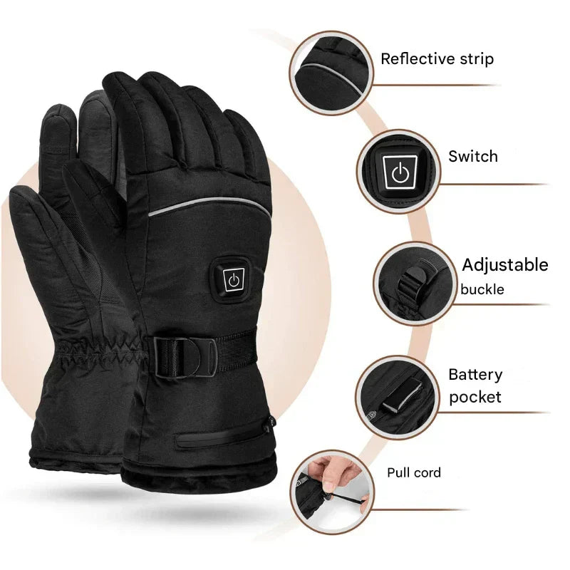 Wiederaufladbare wasserdichte beheizbare Outdoor-Handschuhe