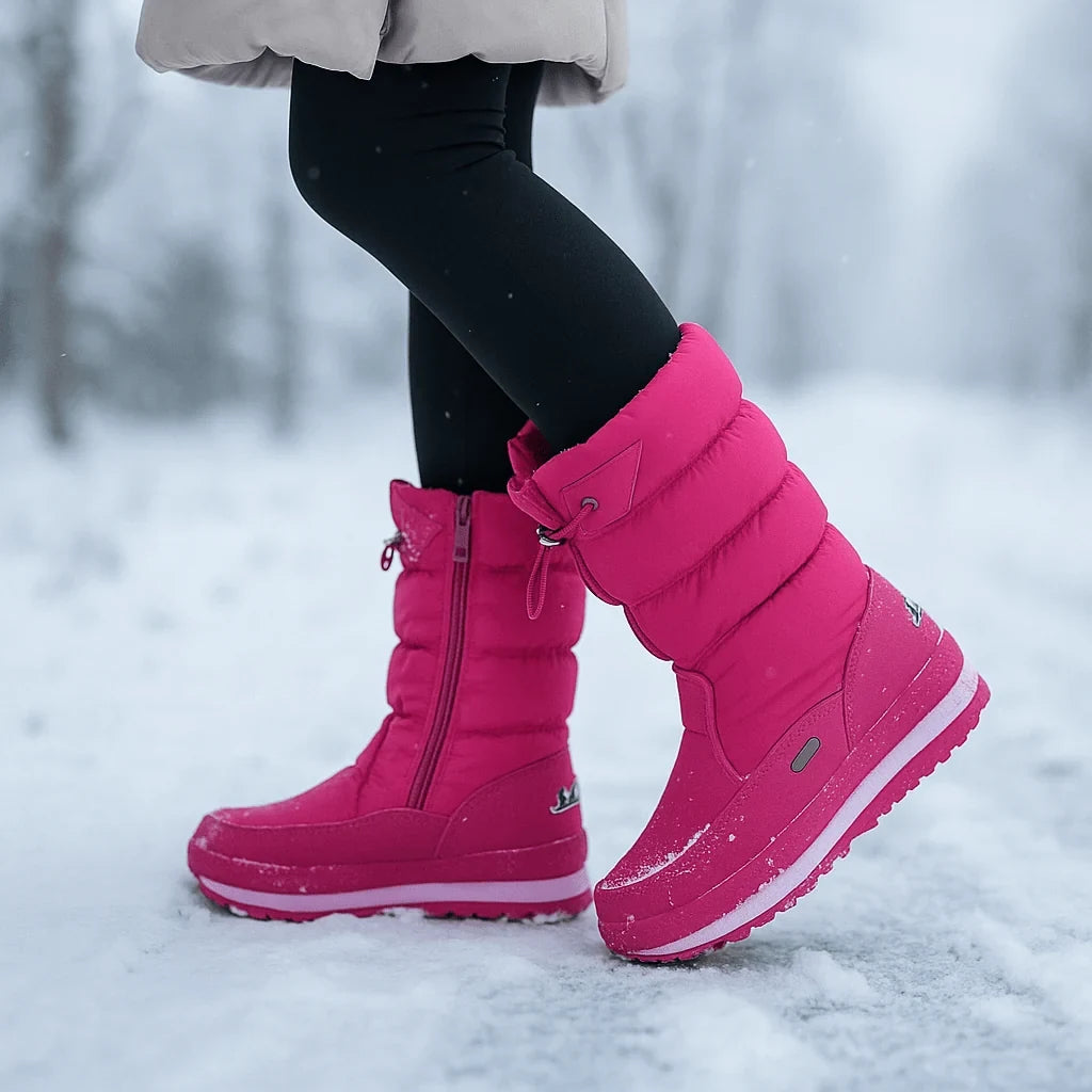 Waterproof Insulated with Side Zipper and Faux Fur Lining - Image 3