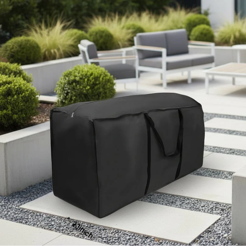Waterproof Outdoor Cushion Storage Bag with Zipper and Handles for Patio Furniture — photo 2