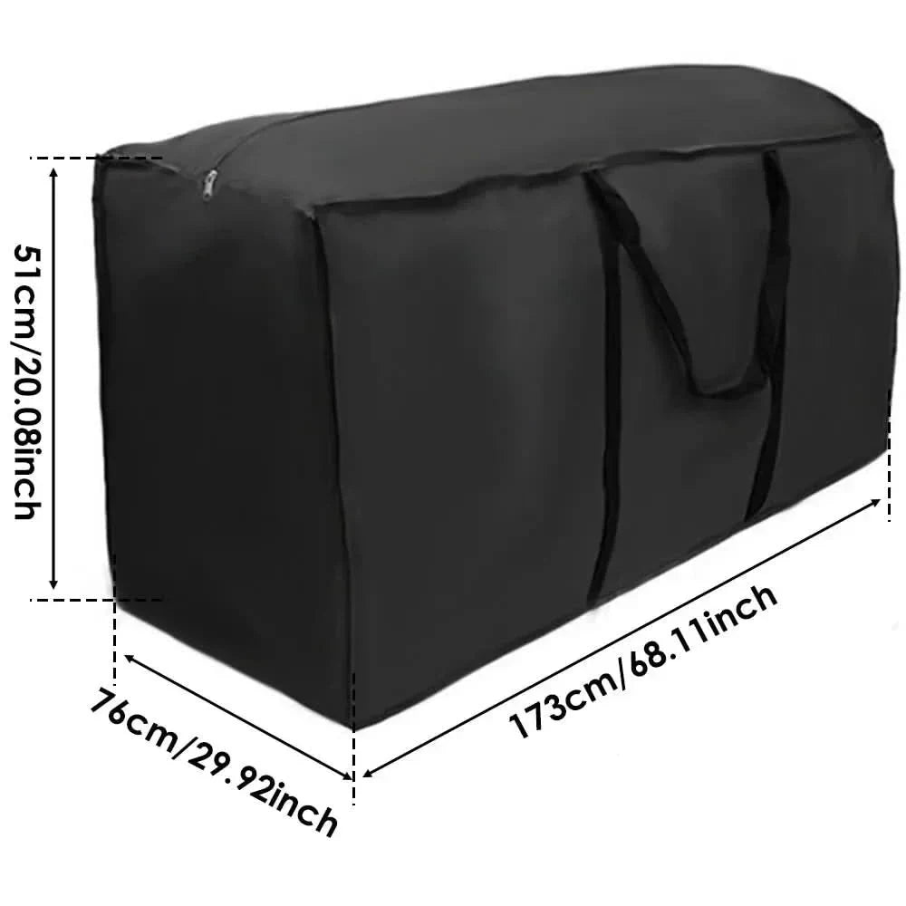Waterproof Outdoor Cushion Storage Bag with Zipper and Handles for Patio Furniture - Image 8