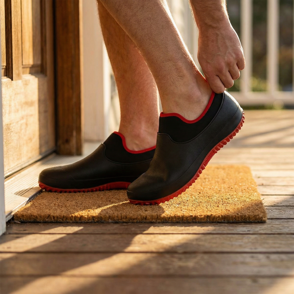 Waterproof Slip on Garden Shoes with Flexible Non-Slip Sole and Molded Rubber Upper - Image 7