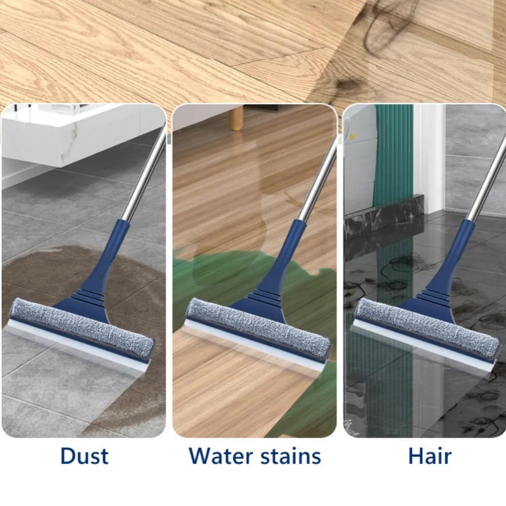 Window Squeegee with Microfiber Scrubber and Telescopic Stainless Steel Handle - Image 4