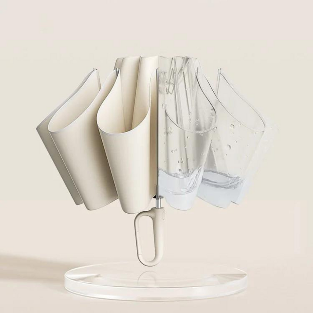 Windproof Travel Umbrella with Carabiner Handle Compact Collapsible Design and Wind-Resistant Ribs - Image 6