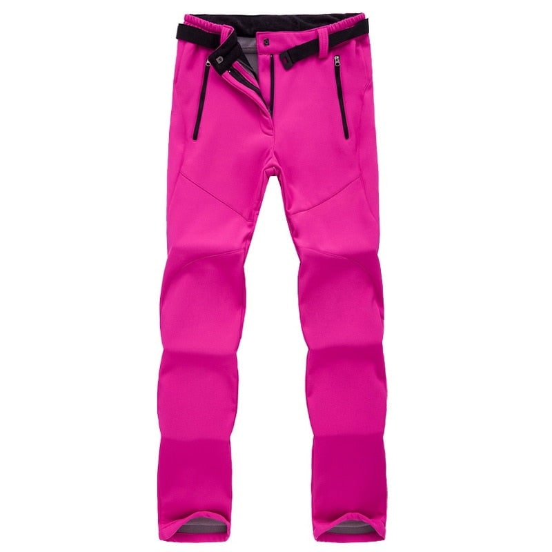 Women's Hiking Pants with Fleece Lining and Softshell for Trekking Climbing Outdoor Adventures - Image 1