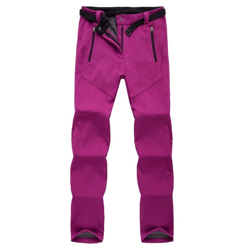 Women's Hiking Pants with Fleece Lining and Softshell for Trekking Climbing Outdoor Adventures - Image 13