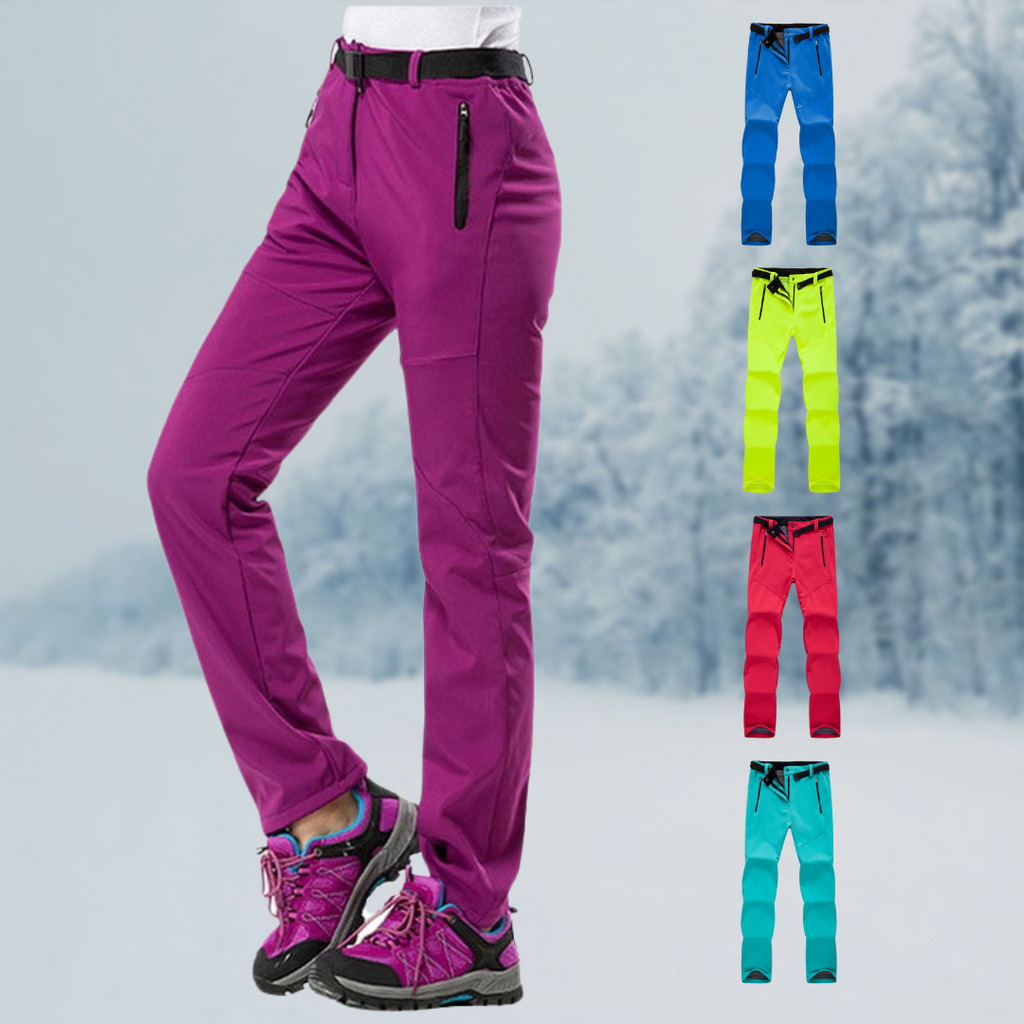 Women's Hiking Pants with Fleece Lining and Softshell for Trekking Climbing Outdoor Adventures - Image 2