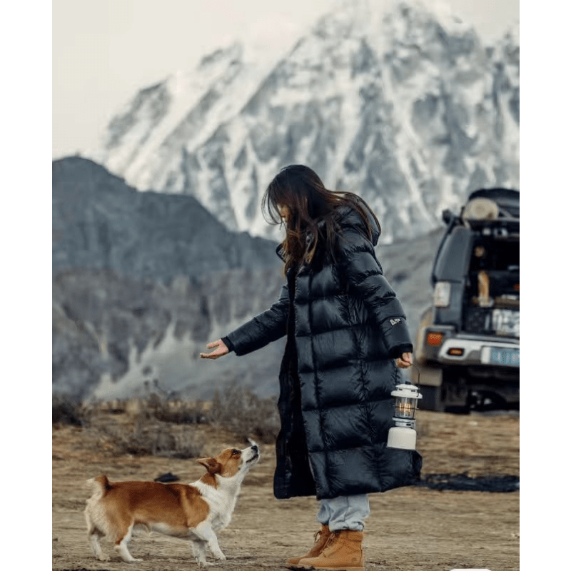 Women's Long Puffer Coat with Hood and Water-Resistant Shell Quilted Winter Jacket - Image 1