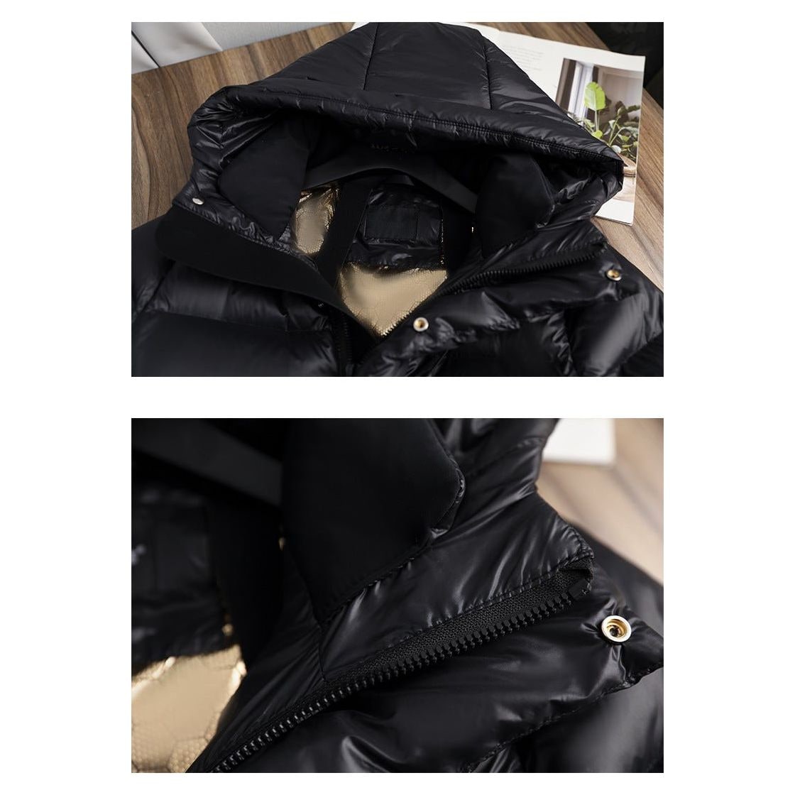 Women's Long Puffer Coat with Hood and Water-Resistant Shell Quilted Winter Jacket - Image 10