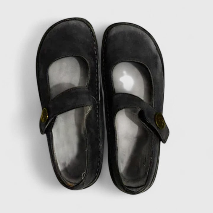 Women's Mary Jane Flats with Adjustable Strap and Cushioned Insole - Image 5