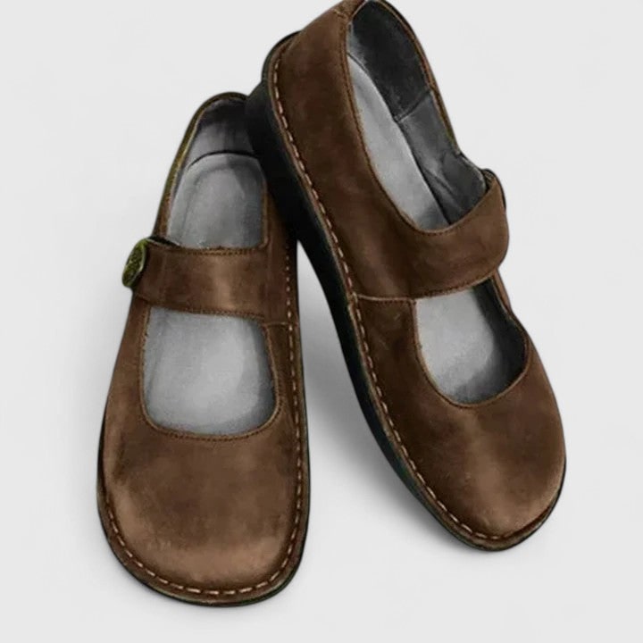 Women's Mary Jane Flats with Adjustable Strap and Cushioned Insole - Image 6