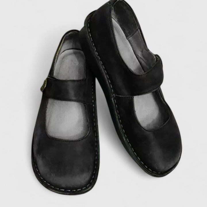 Women's Mary Jane Flats with Adjustable Strap and Cushioned Insole - Image 8