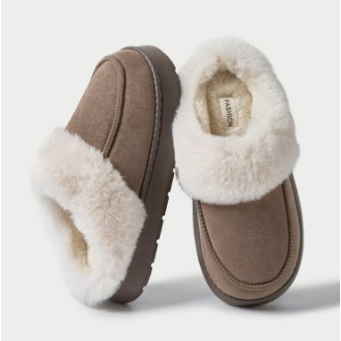 Women's Platform Slippers with Faux Suede Fur Lining and Thick Eva Sole - Image 2