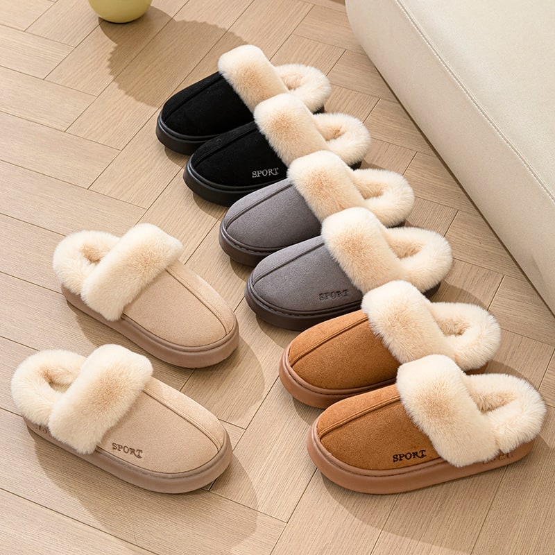 Women's Platform Slippers with Faux Suede Fur Lining and Thick Eva Sole - Image 3